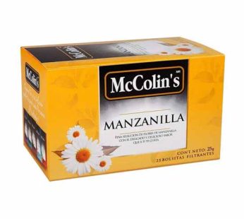 MANZANILLA MC COLINS X 25 BOLSITAS FILTRANTES